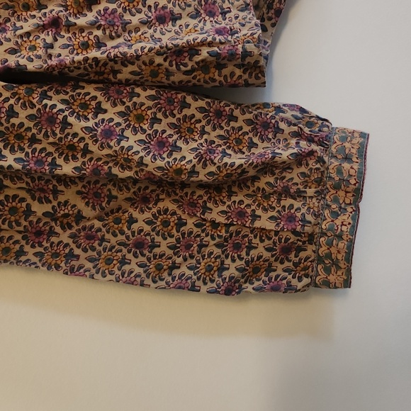 Anokhi 100% Cotton Bohemian Long Sleeve Peasant Blouse - Picture 4 of 6